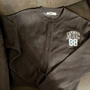 Grayson Threads Women's Brown Cardigan Sweater